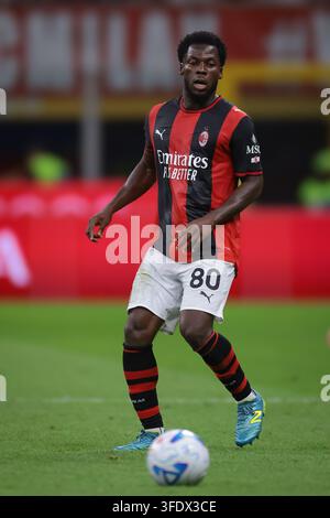 Yunus Musah of Ac Milan in action during the Serie A match beetween AC ...