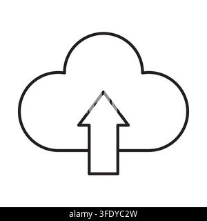 Cloud computing upload data network internet icon vector graphic. eps 10. Stock Vector