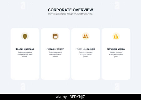 Modern Business Strategy and Corporate Planning Infographic Template Stock Vector