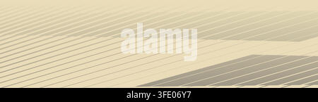Abstract beige geometric background with long diagonal stripes, layered shadows, soft gradient and wide copy space creating modern minimal composition Stock Vector