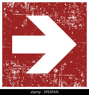 ISO 7010 fire protection directional arrow sign pointing right. Stock Vector