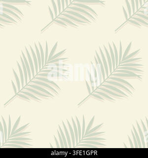 Palm Leaf Pattern – Tropical Seamless Background Stock Vector