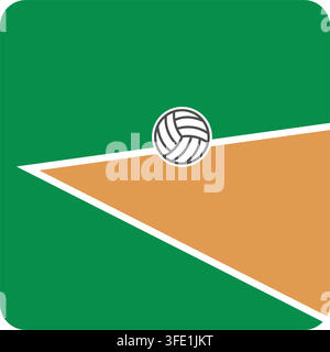 Volleyball Icon Logo Design Illustration Stock Vector