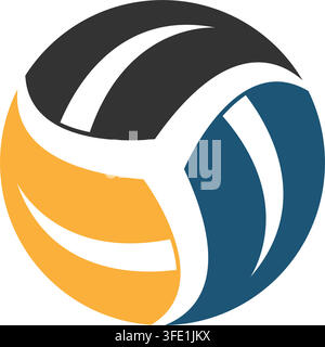 Volleyball Icon Logo Design Illustration Stock Vector