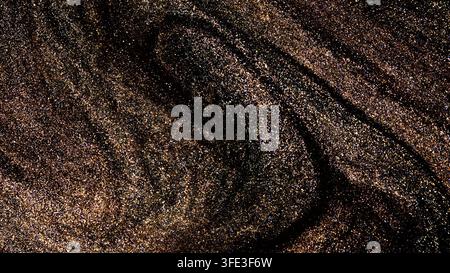 Mixing alcohol ink creates unique patterns in an abstract style Stock Photo