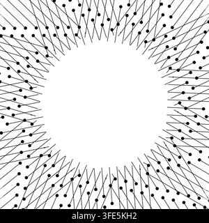 Geometric line patterns and dots on a white background. Ideal for modern designs and templates. Seamless pattern and copy space. Stock Vector