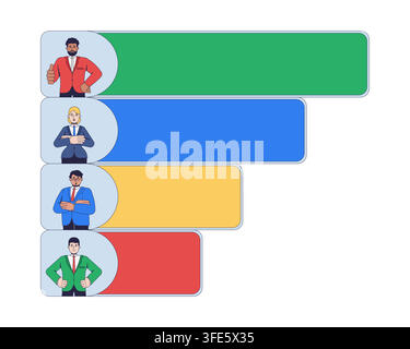 Exit poll results 2D illustration concept Stock Vector