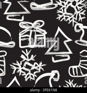 Christmas Tree seamless pattern design for fashion textile and graphics Stock Vector