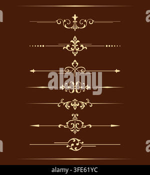 Vintage set. Floral elements for design monograms, invitations, frames, menus and labels. Graphic design of the website, cafes, boutiques, hotels, wedding invitations. Stock Vector