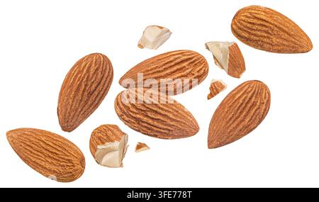 Almond nuts isolated on white background Stock Photo