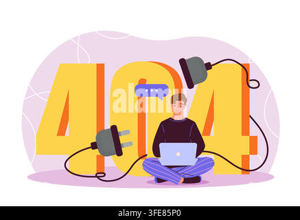 404 Error Page Not Found Concept Stock Vector