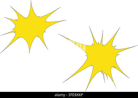Comic Explosion Vector Burst Set for Editable Posters, Stickers, Ads and Pop Art Graphics Stock Vector