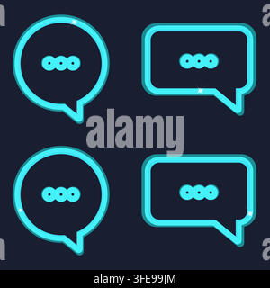 A modern vector collection of blank quote speech bubbles and testimonial frames featuring vibrant cyan and blue gradients with white quotation marks. Stock Vector