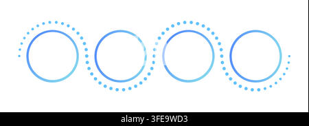 Linear chronological sequence empty infographic template Stock Vector