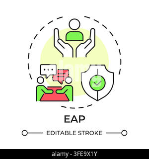 EAP flat linear concept icon Stock Vector