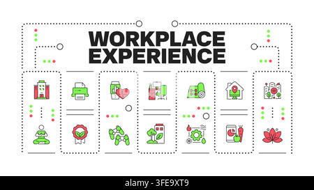 Workplace experience concept banner graphic Stock Vector