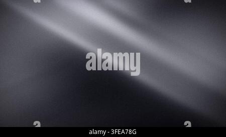 Dark gray silver metallic gradient background with grainy texture in 4K featuring blur abstract tech style Stock Photo