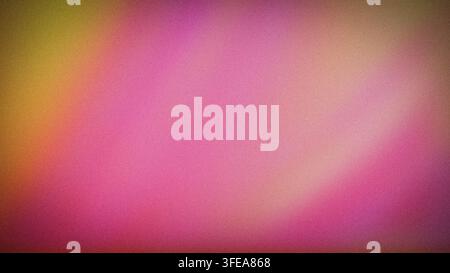 This 4K abstract grainy wallpaper features pink purple and yellow colors with a blur gradient tech background design Stock Photo