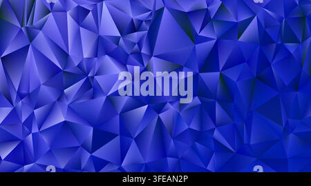 Blue triangle background. Winter Christmas bg. Blue low poly Stock Vector
