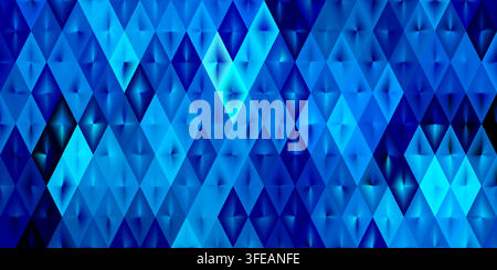 Blue triangle background. Winter Christmas bg. Blue low poly Stock Vector