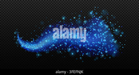 Blue Particle Spray Overlay Stock Vector
