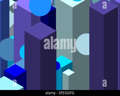 abstract artwork featuring shapes in blue tones useful as a background Stock Photo