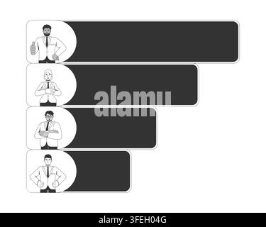 Exit poll results line illustration concept Stock Vector