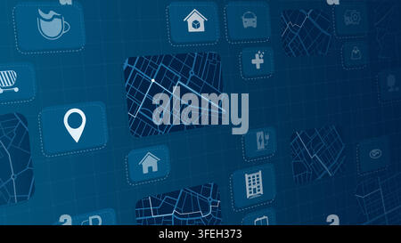 Abstract concept of navigation in city. Travel experiences, incorporating data storage and comprehensive trip analysis. Smart tourism system with Stock Vector