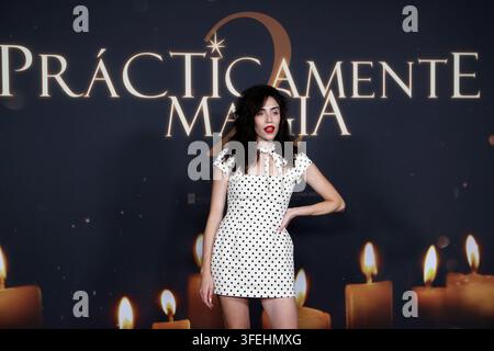 September 3, 2026, Madrid, Community Of Madrid, Spain: Spanish actress and content creator TERESA GARECHE poses for photographers on the red carpet during the exclusive premiere party for the film 'Practical Magic 2' at the historical Palacio de Santa Barbara on Thursday, September 3, 2026, in Madrid, Spain. Known for her engaging comedic content, relatable sketches, and strong digital presence on platforms like TikTok and Instagram, the popular influencer joins a host of national celebrities and VIP guests to celebrate the highly anticipated cinematic event. Directed by SUSANNE BIER (not pict Stock Photo