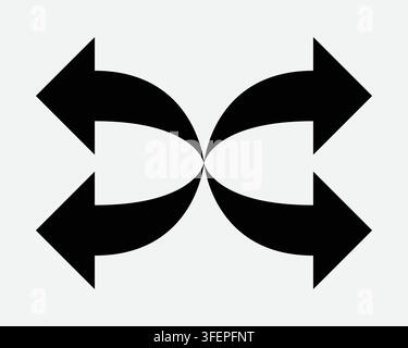 Four Arrow Pointer Left Right Pointing Shape Outline Cutout Location Navigation Position Icon Sign Symbol Stock Vector