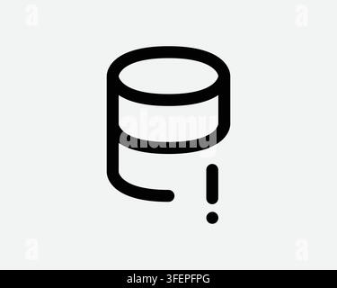 Database Server Error Icon Computer Internet Data Exclamation Mark Alert Issue Problem Outline Line Symbol Stock Vector