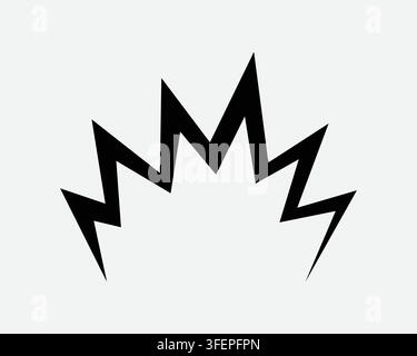 Explosion Line Icon Explode Warning Symbol Shock Blast Starburst Outline Shape Sign Star Bust Fireworks Dynamite Stock Vector