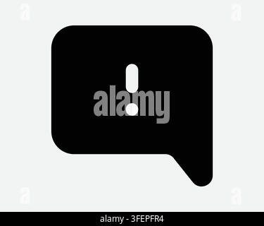 Exclamation Point Chat Line Icon Error Message Warning Speech Problem Comment Notification Outline Sign Symbol Stock Vector