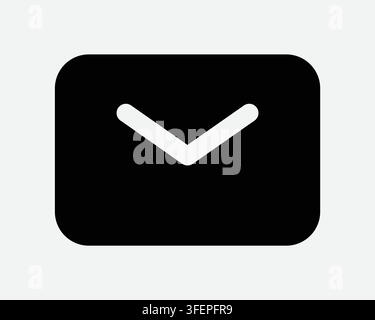 Envelope Icon Black Letter Mail Sign Email Correspondent Symbol Postal Message Post Card Communication Vector Stock Vector