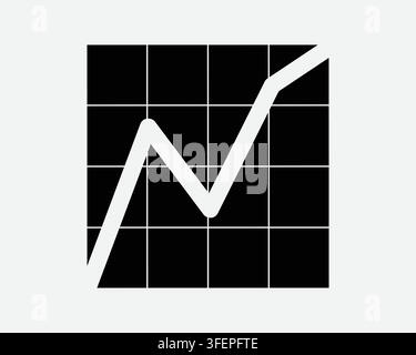 Line Chart Increase Graph Icon Business Stock Market Rise Symbol Economic Report Forecast Trading Sign Stock Vector