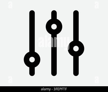 Dial Icon Tuner Scale Slider Symbol Audio Mixer Music Panel Volume Sound Editor Tune Outline Line Shape Sign Stock Vector
