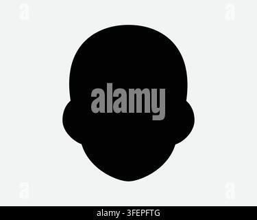Human Head Shape Icon Person Man Silhouette Face Outline Anonymous User Profile Black Vector Symbol Stock Vector
