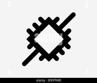 Microchip Line Icon Shape Computer Micro Chip Electronic Hardware Technology Tech Sign Semiconductor Symbol Stock Vector