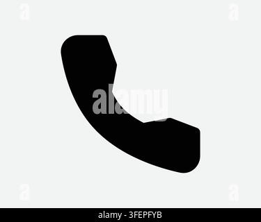 Phone Shape Icon Communication Telephone Call Message Dial Mobile Handset Sign Symbol Black Vector Stock Vector