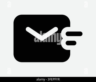 Email Correspondent Icon Postal Mail Delivery Symbol Speed Send Message Letter Envelope Black Vector Sign Stock Vector