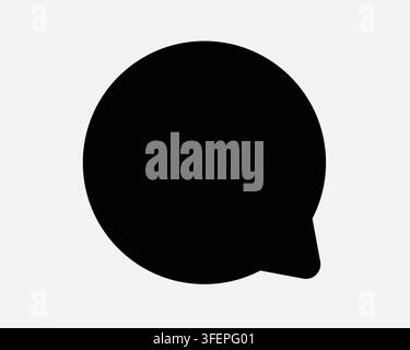 Round Chat Black Icon Discussion Debate Talking Speech Shape Symbol Social Text Bubble Talk Conversation Sign Stock Vector