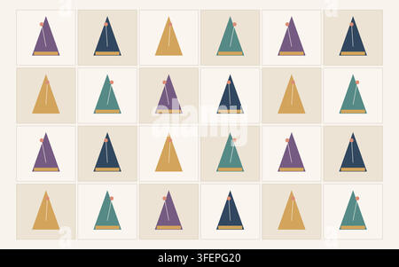 Curated 24-variant collection of metronome icons with functional hardware and control differences for podcast branding, audio production, creator mark Stock Vector