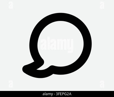 Round Speech Bubble Icon Chat Message Comment Outline Shape Sign Conversation Text Dialogue Symbol Stock Vector
