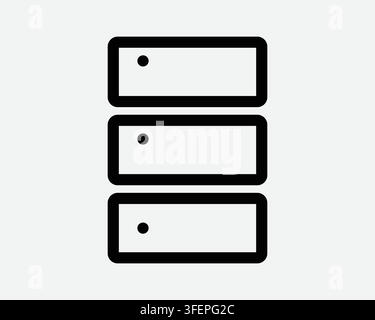 Data Server Line Icon Web Computer Internet Network Storage Cloud Computing System Sign Outline Symbol Stock Vector
