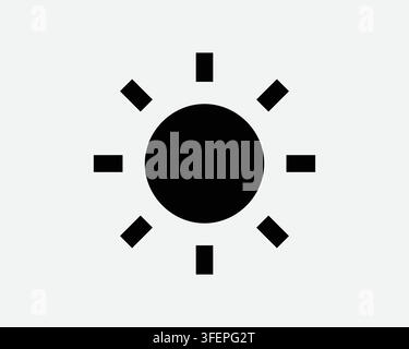 Sunshine Icon Brightness Setting Symbol Sunny Summer Heat Black Vector Graphic Sun Shine Sunshine Ray Sign Stock Vector