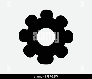 Settings Gears Shape Icon Black Graphic Vector Sign Setting Machine Tool Mechanical Machine Tool Stock Vector