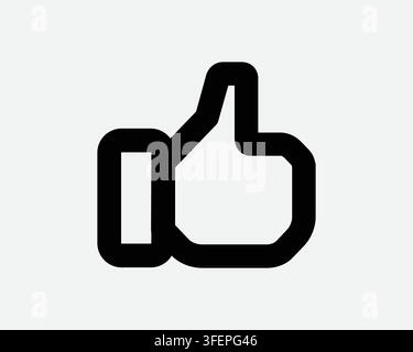Thumbs Up Like Line Icon Thumb Ups Good Agree Outline Sign Favorite Approve Agreement Yes Finger Symbol Stock Vector
