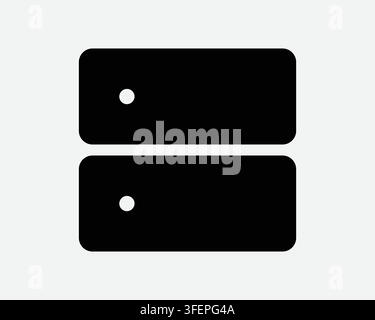 Computer Server Graphic Icon Digital Data Storage Network Web Hosting System Sign Black Symbol Stock Vector