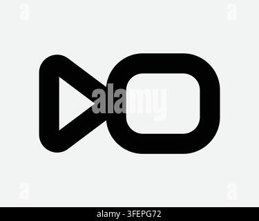Video Camera Outline Vector Sign Recording Camcorder Cinema Media Footage Record Cam Symbol Silhouette Shape Icon Stock Vector