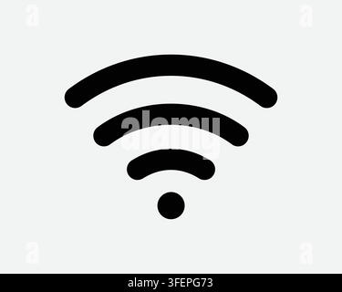 Wifi Symbol Icon Black Vector Wireless Network Graphic Image Stock Vector